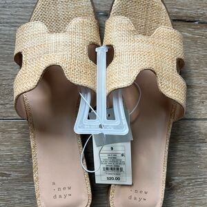 A New Day Women's Beige Woven Sandals